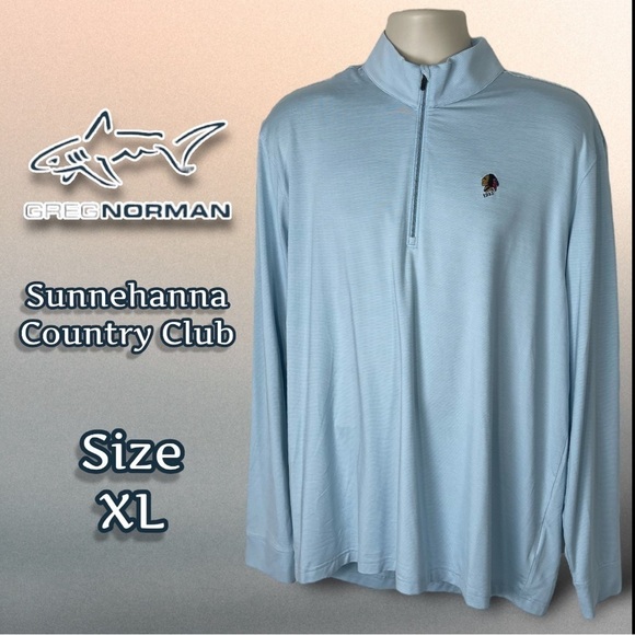 Greg Norman Quarter Zip Long Sleeve Golf Shirt Sunnehanna Country Club Size XL - Picture 1 of 13